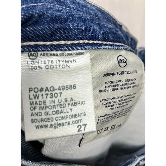 AG Adriano Goldschmied The Ex Boyfriend Slim Jeans Distressed Women's Size 29 - Picture 10 of 13
